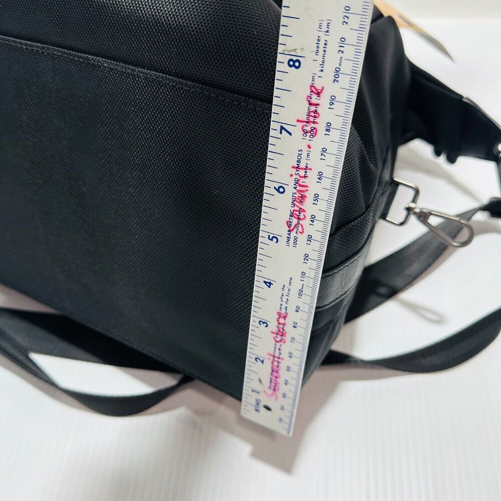 Boconi Ballistic Nylon Weekend Duffel Bag Nappa Leather Trim Black NWT $379 - Picture 13 of 15